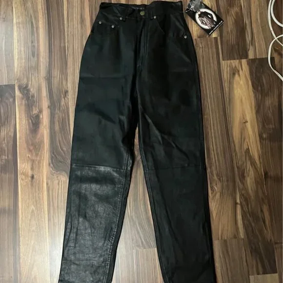 Nuage black leather pants size 4 - Picture 1 of 7